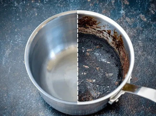 Comment récupérer une poêle inox brûlée ? - Atma Kitchenware