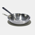 La bonne poêle en inox, manche noir - 30 cm - vue principale