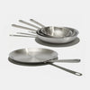 Le set Brigade et crêpière, inox 3-plis