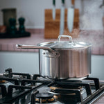 Batterie de cuisine en inox, 7 pièces