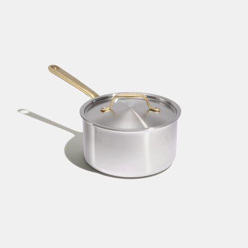 La casserole parfaite en inox, manche doré - 18 cm (Édition limitée)