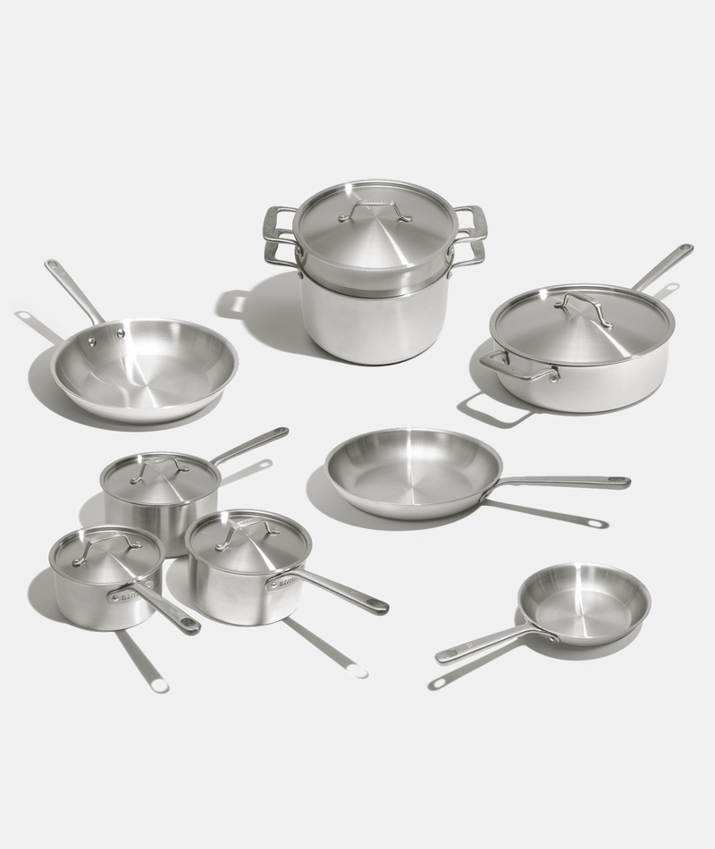 Batterie de cuisine en inox, 15 pièces - Atma Kitchenware