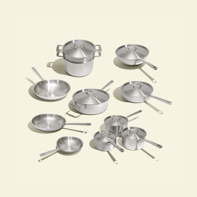 Batterie de cuisine en inox, 19 pièces - Atma Kitchenware