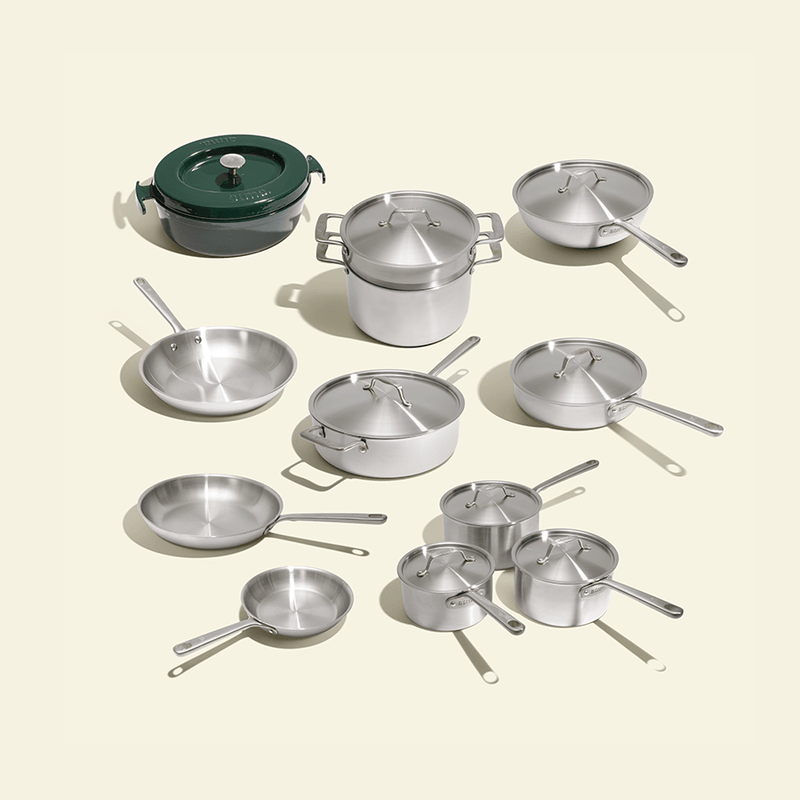 Batterie de cuisine en inox, 21 pièces - Atma Kitchenware