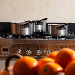 Batterie de cuisine en inox avec manches noirs, 21 pièces - Atma Kitchenware