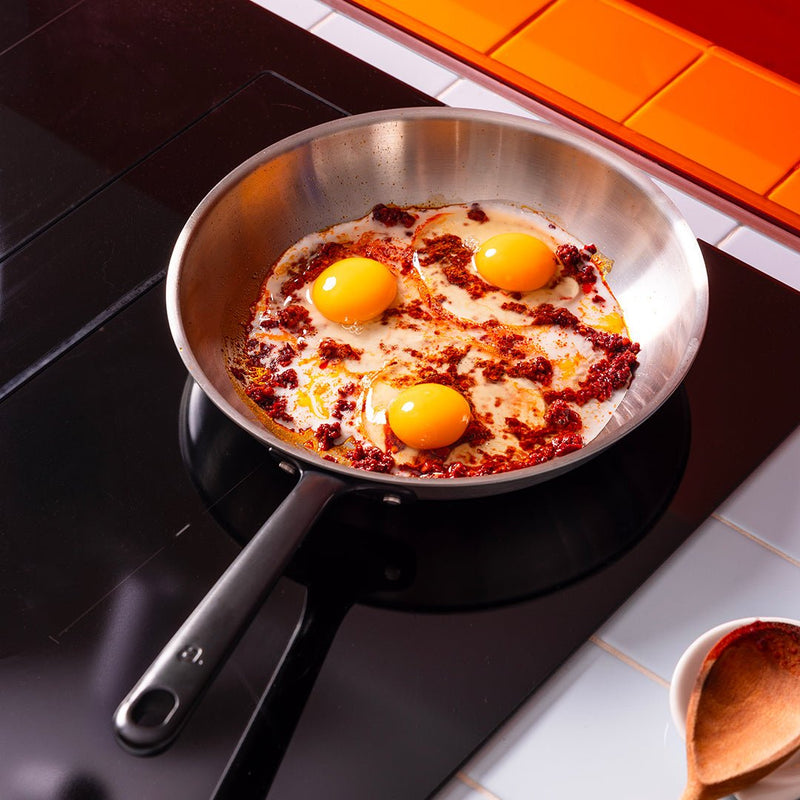 Batterie de cuisine en inox avec manches noirs, 21 pièces - Atma Kitchenware