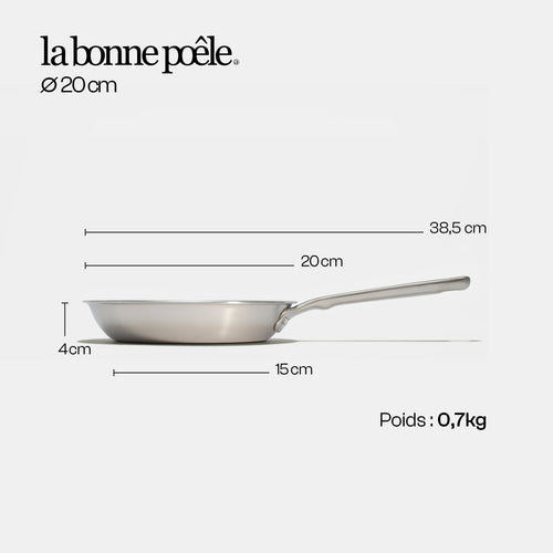 La bonne poêle en inox - 20 cm - Stock - Atma Kitchenware