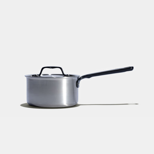 La casserole parfaite en inox, manche noir - 16 cm - Atma Kitchenware