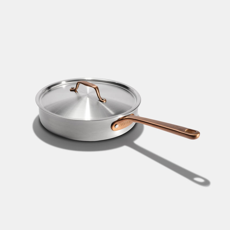 La sauteuse idéale en inox, manche bronze - 24 cm - Atma Kitchenware