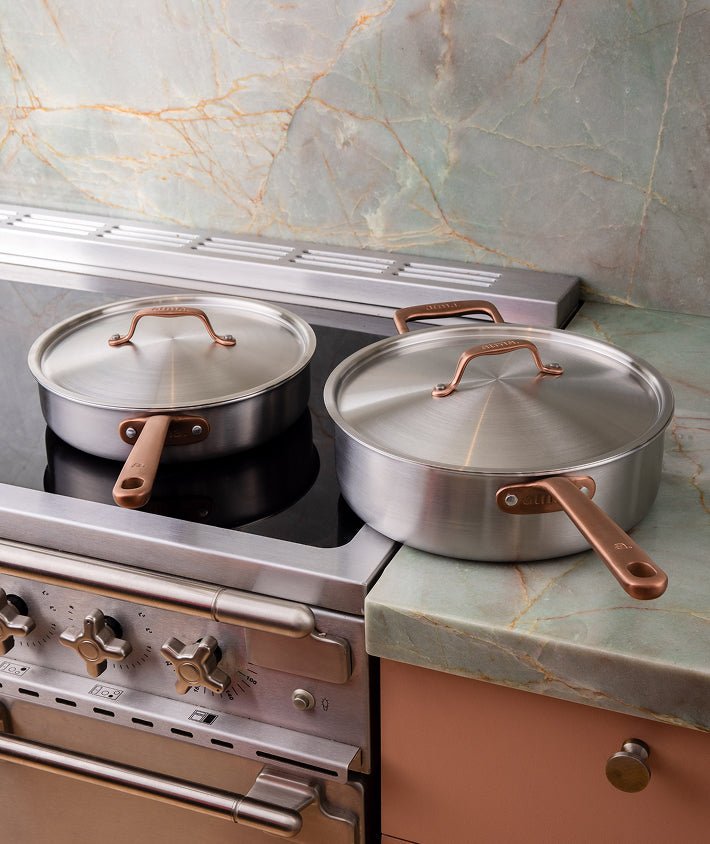 La sauteuse idéale en inox, manche bronze - 26 cm - Atma Kitchenware