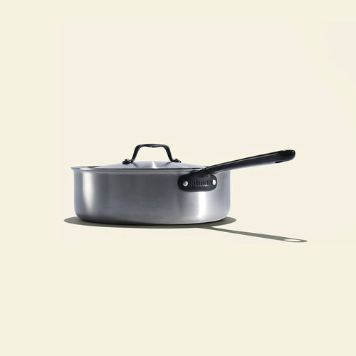 La sauteuse idéale en inox, manche noir - 26 cm - Atma Kitchenware