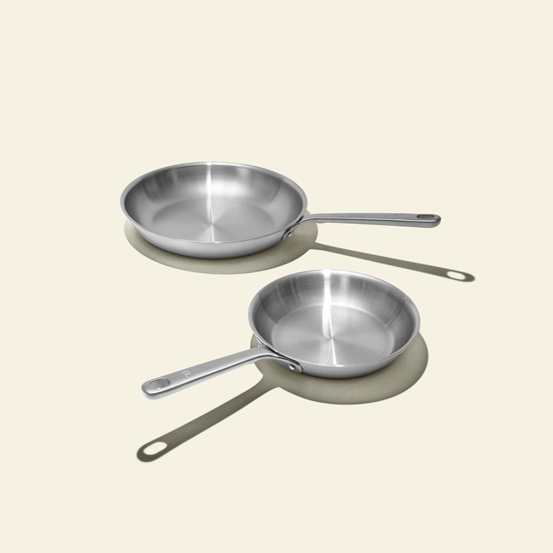 Le duo complémentaire de poêles en inox - 20 et 26cm - Atma Kitchenware