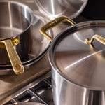 Le grand faitout en inox, poignées dorées - 24 cm (Édition limitée) - Atma Kitchenware