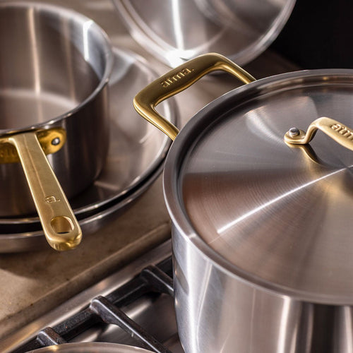 Le grand faitout en inox, poignées dorées - 24 cm (Édition limitée) - Atma Kitchenware