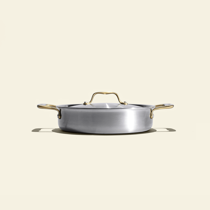 Le rondeau 24cm en inox, poignées dorées - Atma Kitchenware