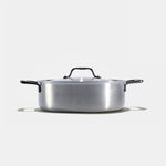 Le rondeau 26cm en inox, poignées noires - Atma Kitchenware