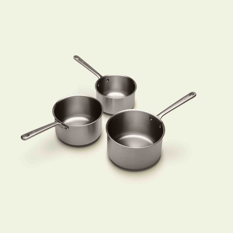 Le trio de casseroles parfaites en inox - Atma Kitchenware