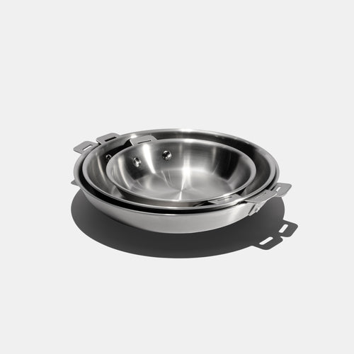 Pack Brigade - 3 poêles sans poignée amovible - Atma Kitchenware