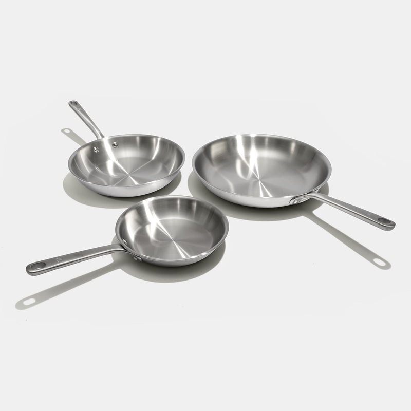 Pack Brigade - set de 3 poêles en inox - Atma Kitchenware