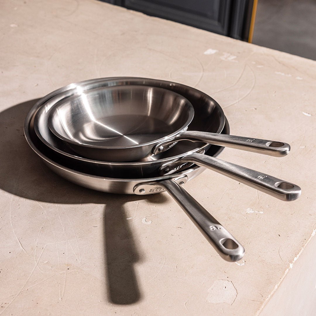 Pack Brigade - set de 3 poêles en inox - Atma Kitchenware