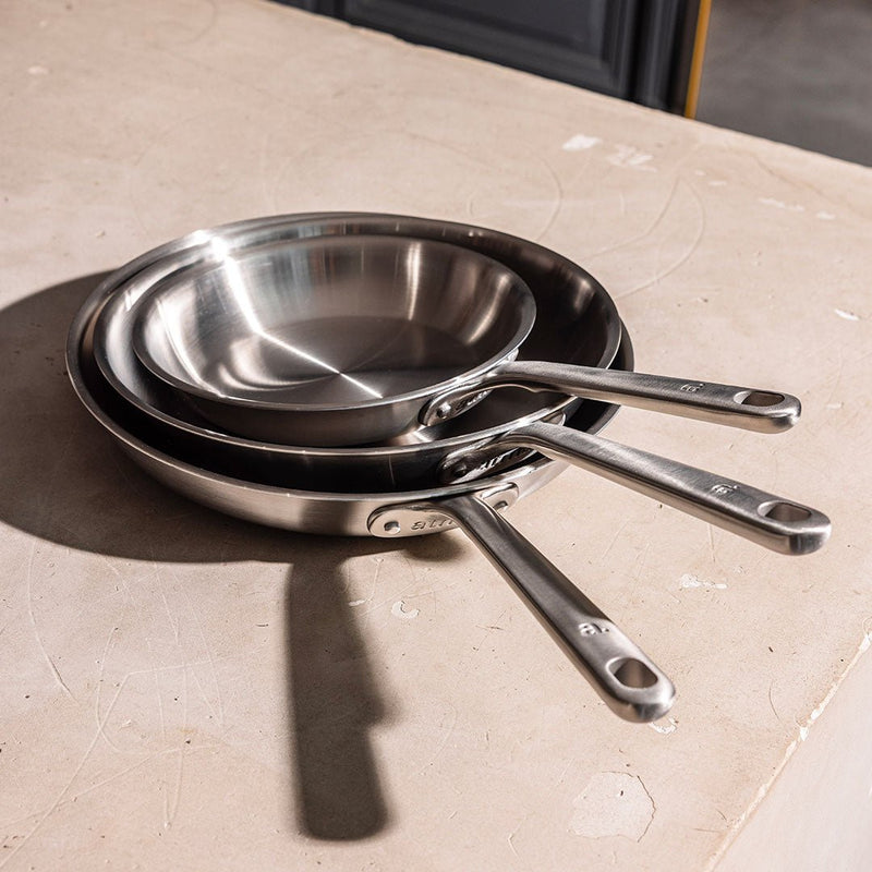 Pack Brigade - set de 3 poêles en inox - Atma Kitchenware