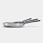 Pack Brigade - set de 3 poêles en inox avec manches noirs - Atma Kitchenware