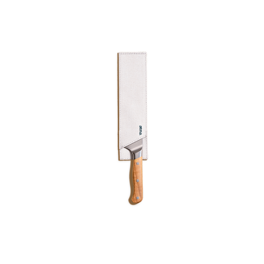 couteau table 888 à lame lisse , bois d'olivier