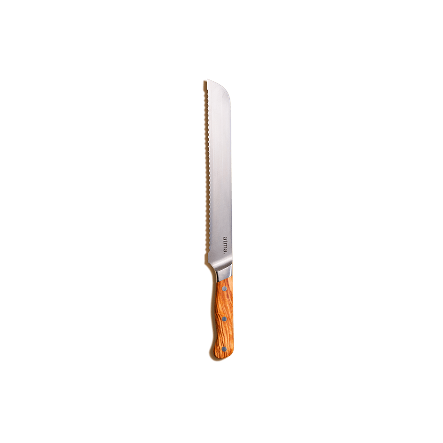 Couteau à pain - Acier inoxydable et bois massif